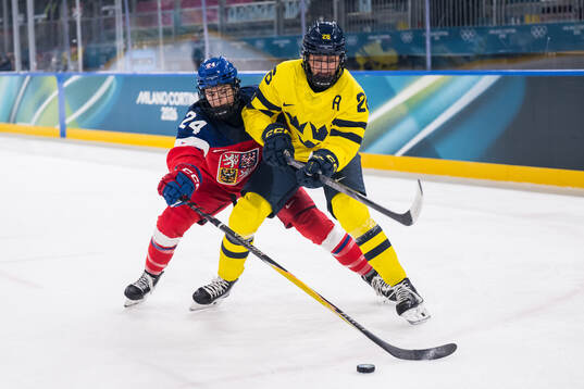 Sara Cajanova of Czech Republic and Hanna Olsson of Sweden
