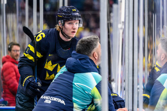 Rasmus Dahlin of Sweden in the men's ice hockey game