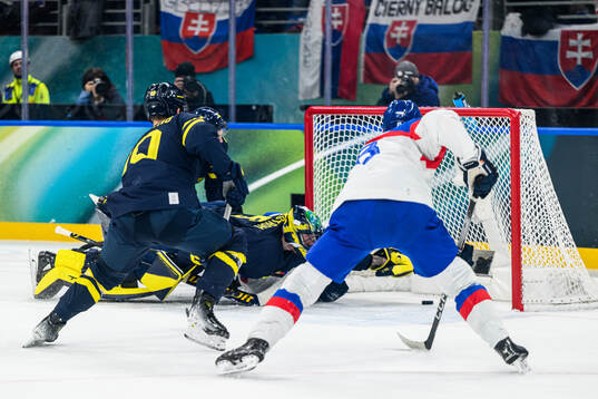 Goaltender Jacob Markström of Sweden in the men's ice