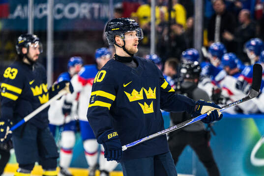 Elias Pettersson of Sweden looks dejected