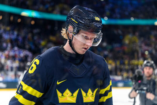 Rasmus Dahlin of Sweden in the men's ice hockey game