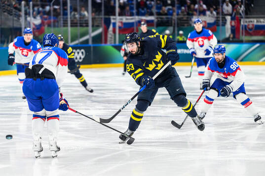 Mika Zibanejad of Sweden in the men's ice hockey game
