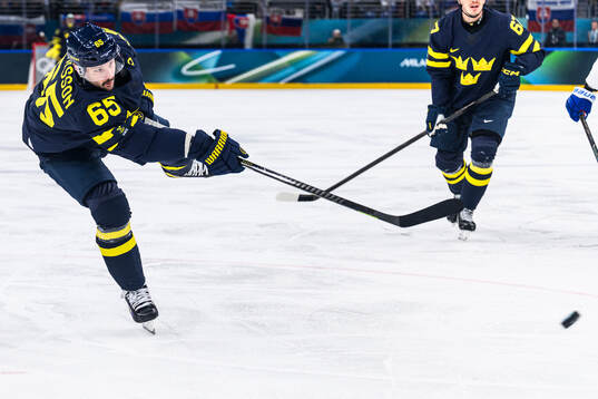 Erik Karlsson of Sweden in the men's ice hockey game