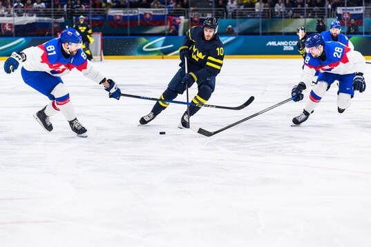 Alexander Wennberg of Sweden and Erik Cernak and Martin