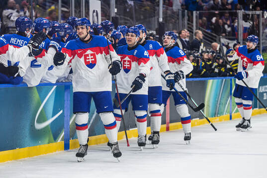 Adam Ruzicka of Slovakia celebrates 1-2 that was later