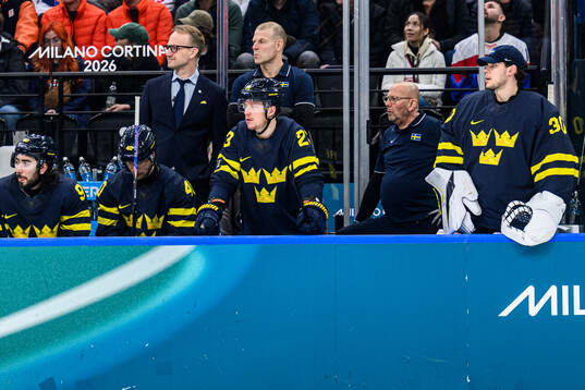 Goaltender Jesper Wallstedt of Sweden in the men's ice