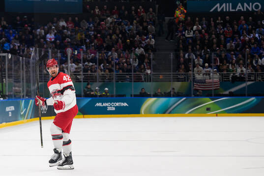 Phillip Bruggisser of Denmark celebrates