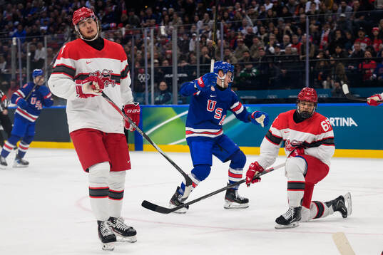 Jake Guentzel of USA celebrates