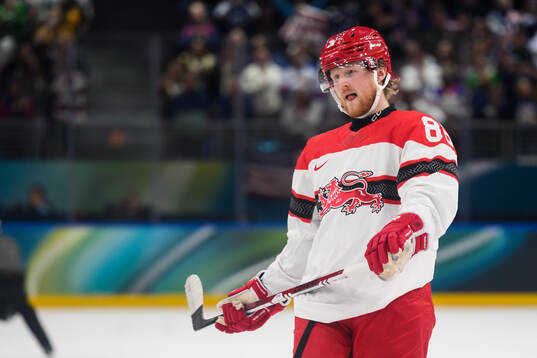 Joachim Blichfeld of Denmark looks dejected in the men's