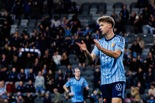 Djurgårdens Patric Åslund jublar