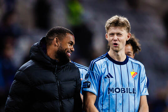 Djurgårdens Leon Hien och Patric Åslund