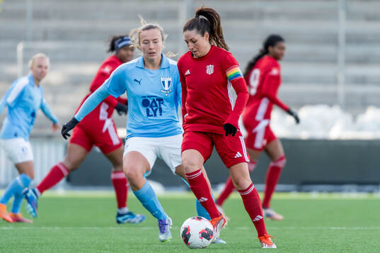 Malmö FFs Sara Kanutte Sørensen Fornes och Piteås