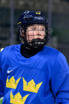 Felizia Wikner Zienkiewicz of Sweden at an ice hockey