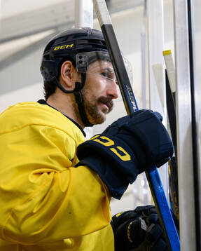Filip Forsberg of Sweden at an ice hockey practice session