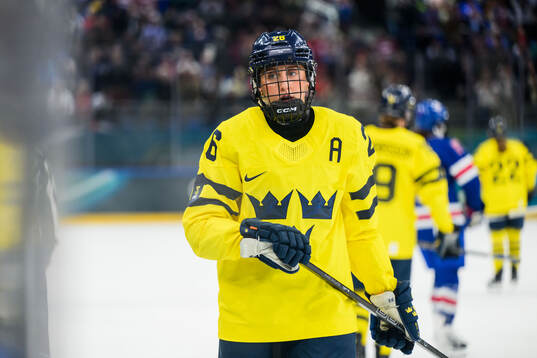 Hanna Olsson of Sweden looks dejected in the women's ice