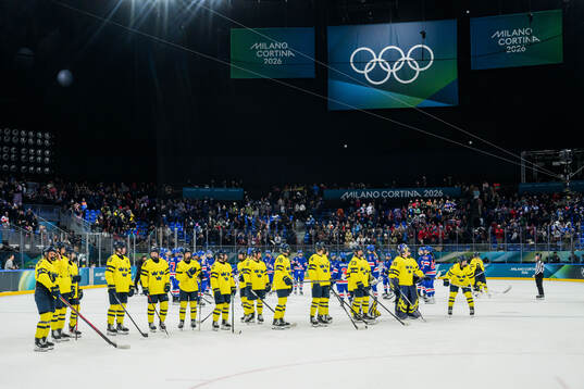 Players of Sweden looks dejected