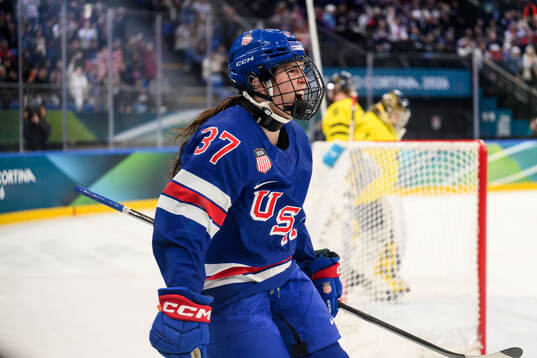 Abbey Murphy of USA celebrates