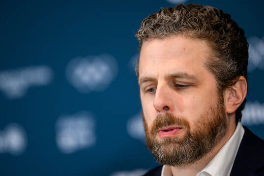 Head coach Ulf Lundberg of Sweden at a press conference