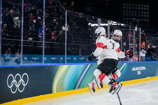 Lara Stalder and Alina Muller of Switzerland