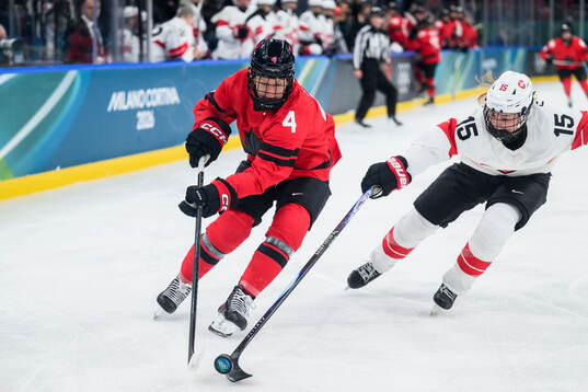 Kati Tabin of Canada and Laure Meriguet of Switzerland in