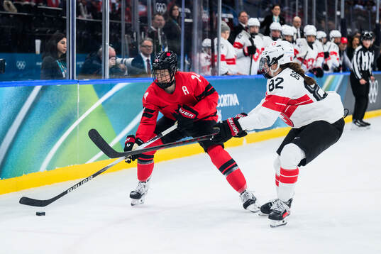 Renata Fast of Canada and Alessia Baechler of Switzerland