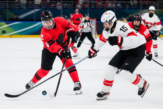 Sophie Jaques of Canada and Laure Meriguet of Switzerland