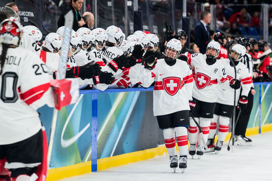 Rahel Enzler of Switzerland celebrates