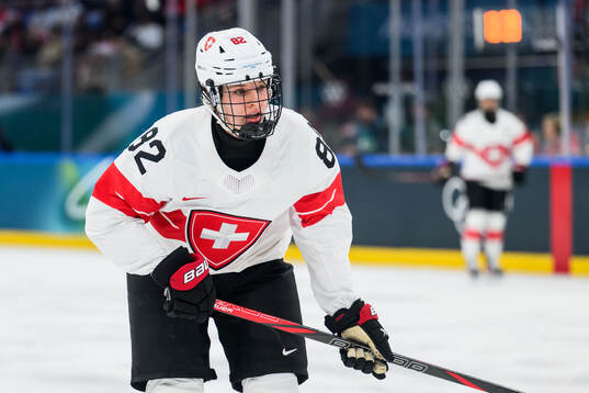 Alessia Baechler of Switzerland in the women's ice hockey