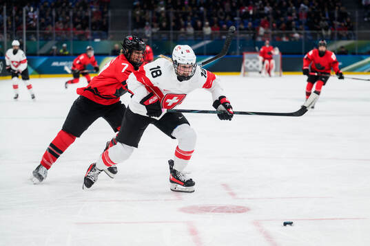 Laura Stacey of Canada and Stefanie Wetli of Switzerland in