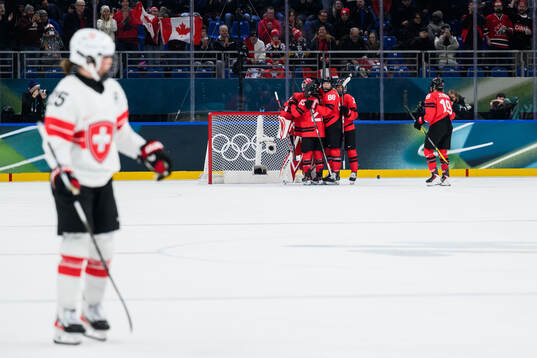 Players of Canada celebrate