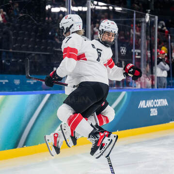 Lara Stalder and Alina Muller of Switzerland