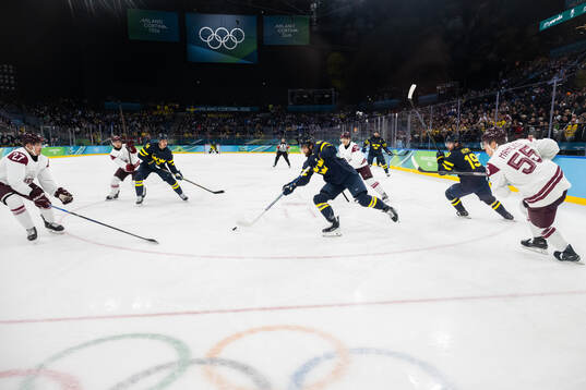 William Nylander of Sweden in the men's ice hockey