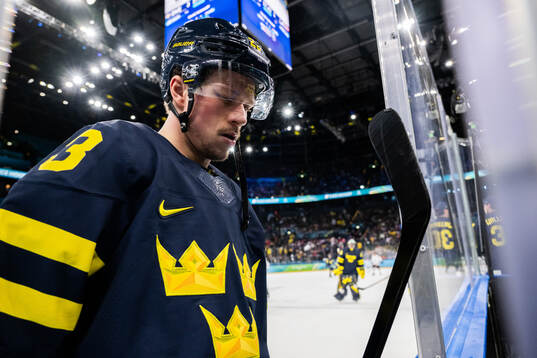 Lucas Raymond of Sweden in the men's ice hockey