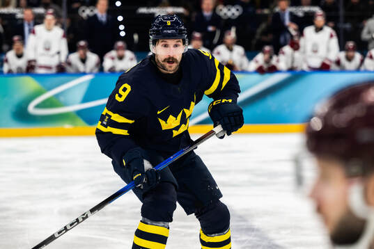 Filip Forsberg of Sweden in the men's ice hockey
