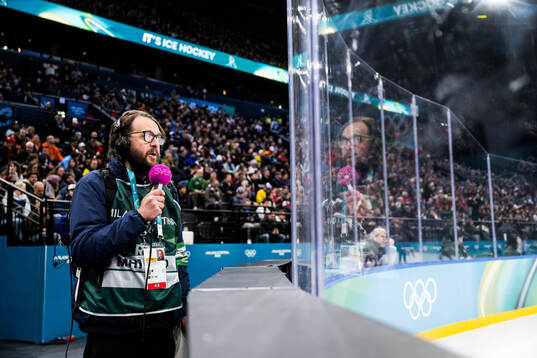 Reporter Kristopher Karlsson of Swedish Radio Radiosporten