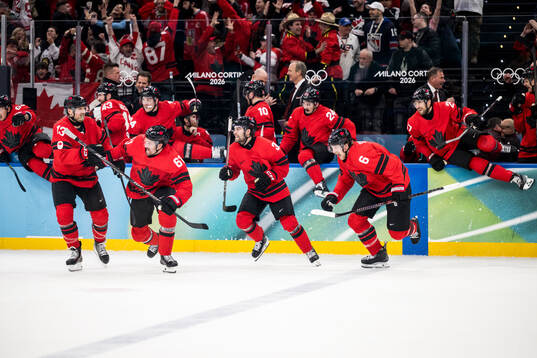 Players of Canada celebrate