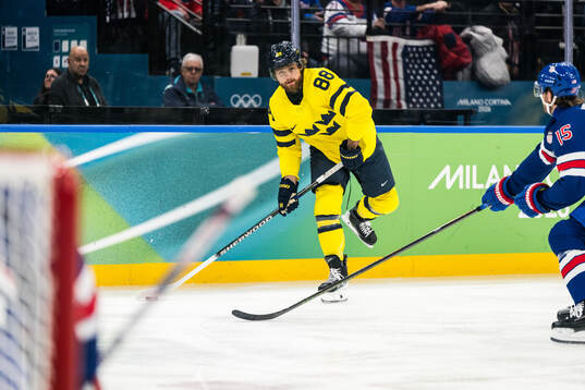 William Nylander of Sweden in the men's ice hockey