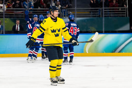 Gustav Forsling of Sweden looks dejected