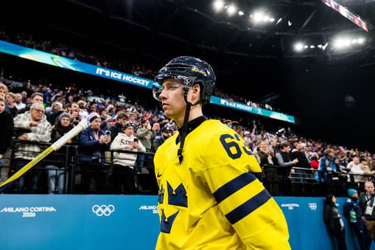 Jesper Bratt of Sweden look dejected