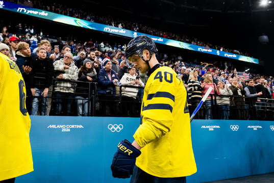 Elias Pettersson of Sweden looks dejected