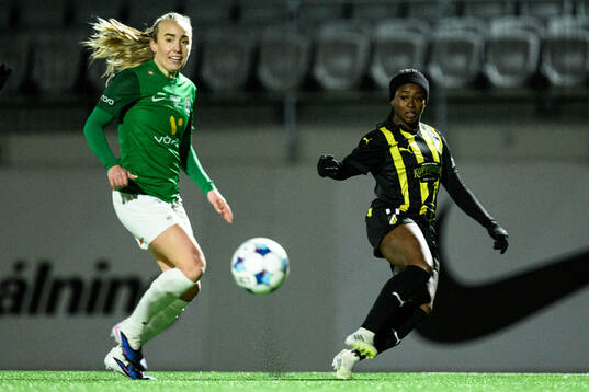 Elisa Vidarsdottir of Breidablik and Monica Jusu Bah of
