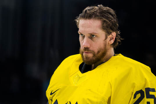 Goaltender Jacob Markström of Sweden in the men's ice