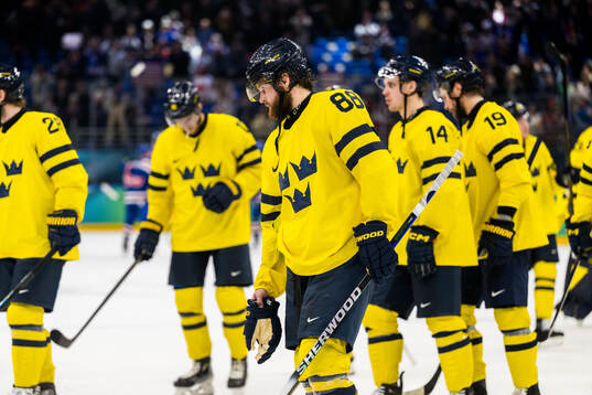 William Nylander of Sweden looks dejected