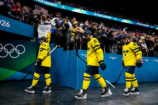 Lucas Raymond, Philip Broberg and Elias Pettersson of