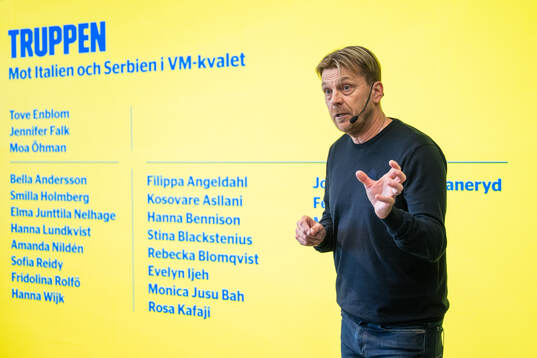 Head coach Tony Gustavsson of the Swedish women's national