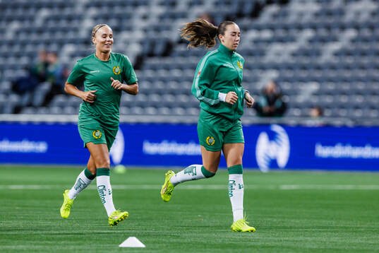Stina Lennartsson and Athinna Persson Lundgren of Hammarby