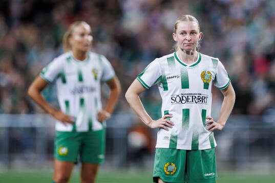 Emilie Joramo of Hammarby looks dejected