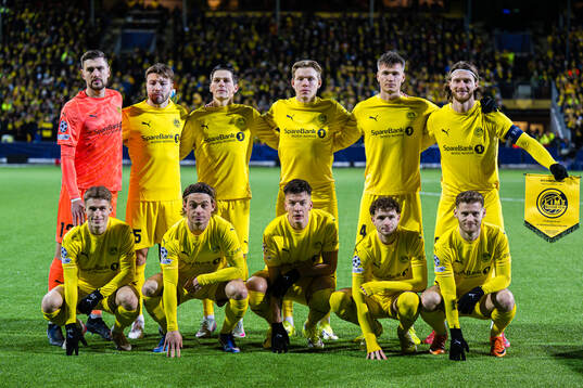 The starting eleven of Bodø/Glimt, from the top left;