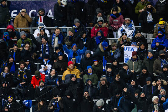 Spectators in the stands