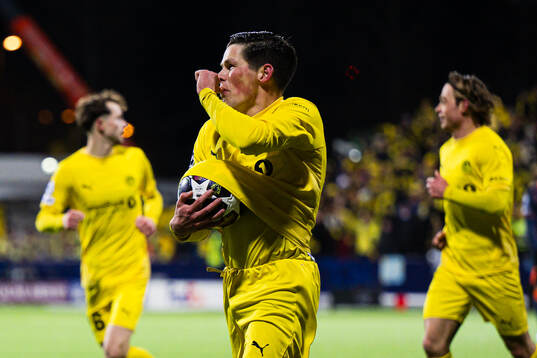 Sondre Brunstad Fet of Bodø/Glimt celebrates